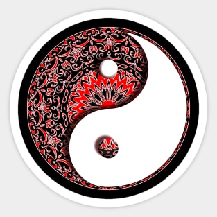 Ying Yang Circular Pattern Sticker